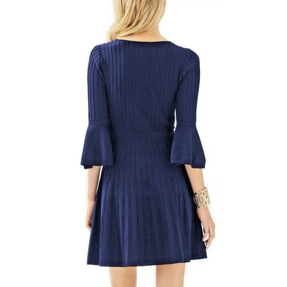 Lilly Pulitzer Brandi High Tide Dress S Small Blue Stretch 3/4 Sleeve $198 - Picture 5 of 16
